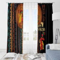 Happy Kwanzaa African Tribal Pattern Window Curtain - Wonder Print Shop