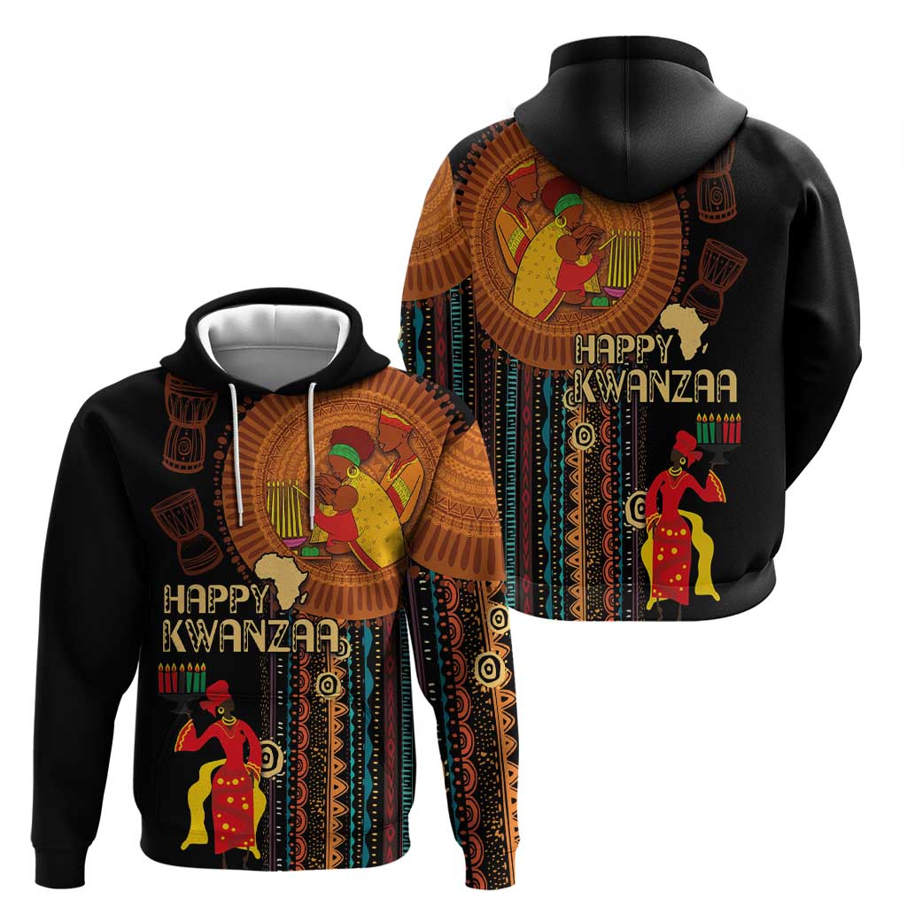 Happy Kwanzaa African Tribal Pattern Zip Hoodie - Wonder Print Shop