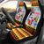 Deutschland Frohe Weihnachten Car Seat Cover Funny Der Weihnachtsmann and Krampus Drink Beer Together - Wonder Print Shop