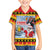 Deutschland Frohe Weihnachten Family Matching Off The Shoulder Long Sleeve Dress and Hawaiian Shirt Funny Der Weihnachtsmann and Krampus Drink Beer Together - Wonder Print Shop