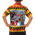 Deutschland Frohe Weihnachten Family Matching Off Shoulder Maxi Dress and Hawaiian Shirt Funny Der Weihnachtsmann and Krampus Drink Beer Together - Wonder Print Shop
