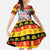 Deutschland Frohe Weihnachten Family Matching Off Shoulder Maxi Dress and Hawaiian Shirt Funny Der Weihnachtsmann and Krampus Drink Beer Together - Wonder Print Shop