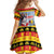 Deutschland Frohe Weihnachten Family Matching Off Shoulder Maxi Dress and Hawaiian Shirt Funny Der Weihnachtsmann and Krampus Drink Beer Together - Wonder Print Shop