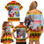 Deutschland Frohe Weihnachten Family Matching Off Shoulder Short Dress and Hawaiian Shirt Funny Der Weihnachtsmann and Krampus Drink Beer Together - Wonder Print Shop