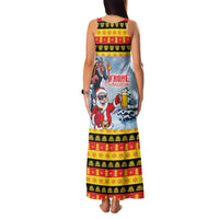 Deutschland Frohe Weihnachten Family Matching Tank Maxi Dress and Hawaiian Shirt Funny Der Weihnachtsmann and Krampus Drink Beer Together - Wonder Print Shop