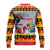 Deutschland Frohe Weihnachten Ugly Christmas Sweater Funny Santa Claus and Krampus Drink Beer Together - Wonder Print Shop