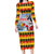 Deutschland Frohe Weihnachten Long Sleeve Bodycon Dress Funny Der Weihnachtsmann and Krampus Drink Beer Together - Wonder Print Shop