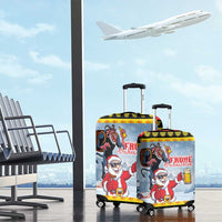 Deutschland Frohe Weihnachten Luggage Cover Funny Der Weihnachtsmann and Krampus Drink Beer Together - Wonder Print Shop