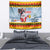 Deutschland Frohe Weihnachten Tapestry Funny Der Weihnachtsmann and Krampus Drink Beer Together - Wonder Print Shop