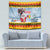 Deutschland Frohe Weihnachten Tapestry Funny Der Weihnachtsmann and Krampus Drink Beer Together - Wonder Print Shop