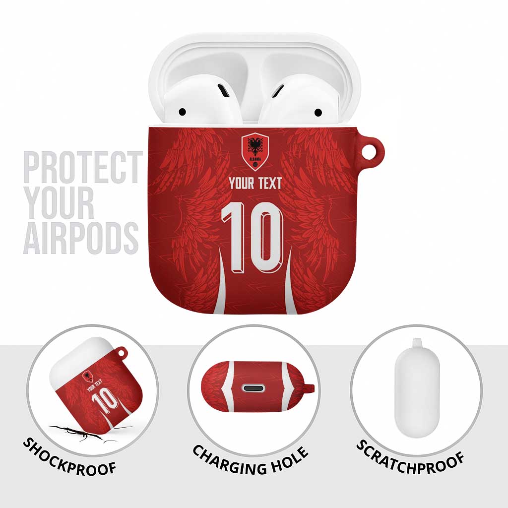 Custom Albania National Football AirPods Case The Wings Sporty Style - Wonder Print Shop