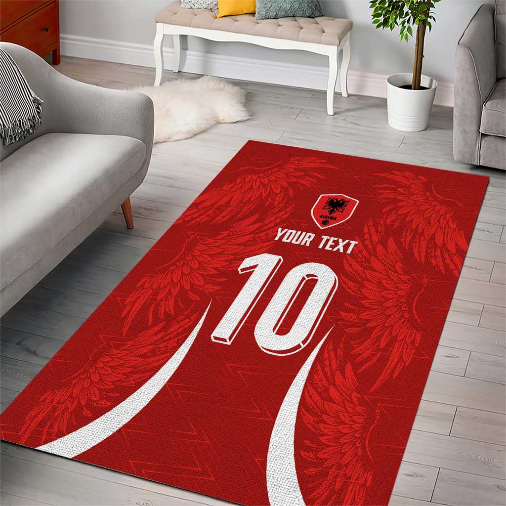 Custom Albania National Football Area Rug The Wings Sporty Style - Wonder Print Shop