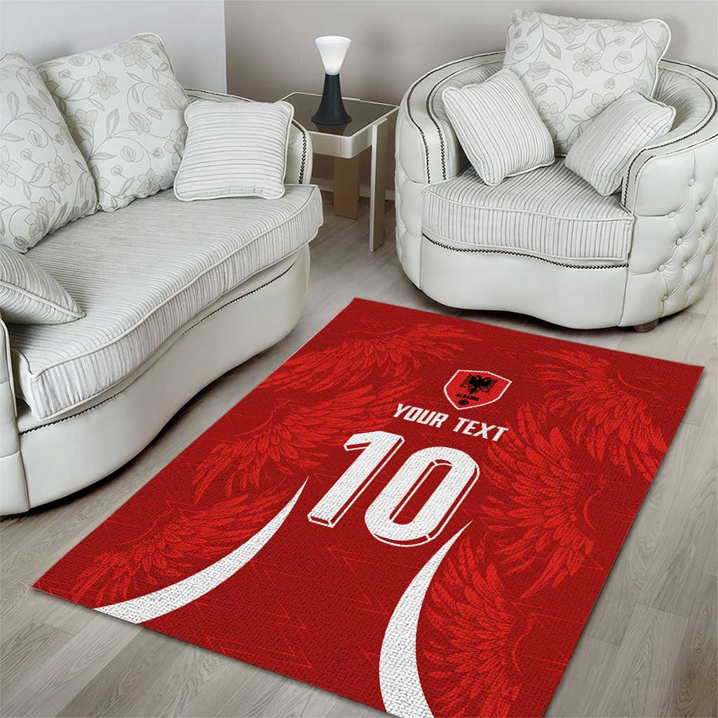 Custom Albania National Football Area Rug The Wings Sporty Style - Wonder Print Shop