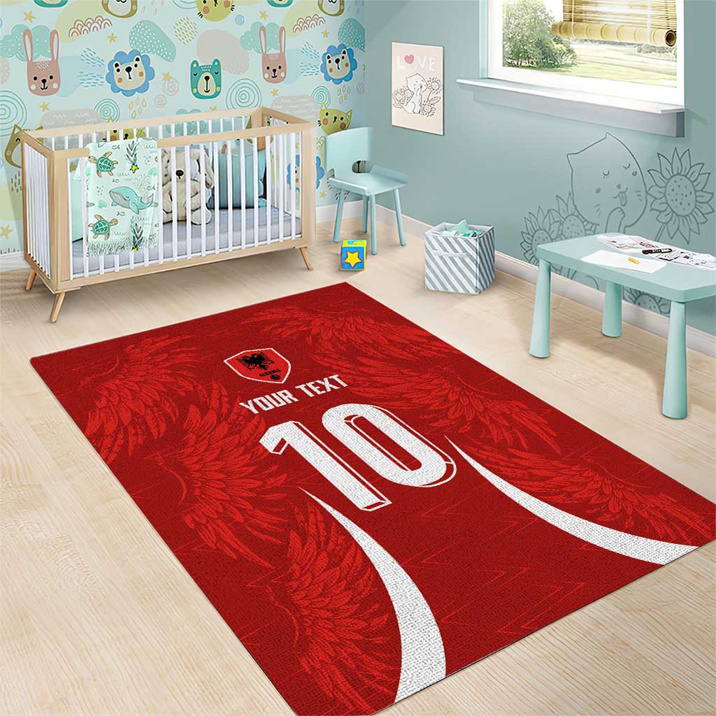 Custom Albania National Football Area Rug The Wings Sporty Style - Wonder Print Shop