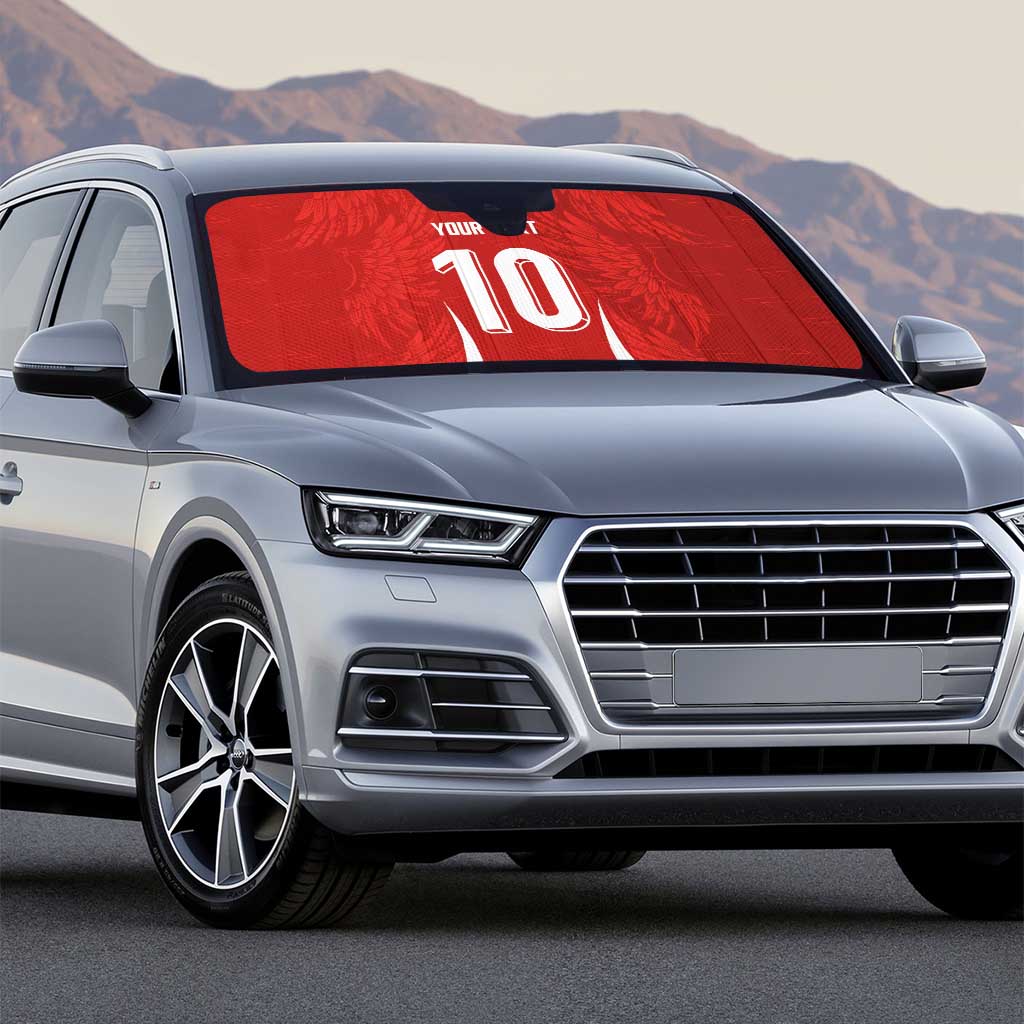 Custom Albania National Football Auto Sun Shade The Wings Sporty Style - Wonder Print Shop