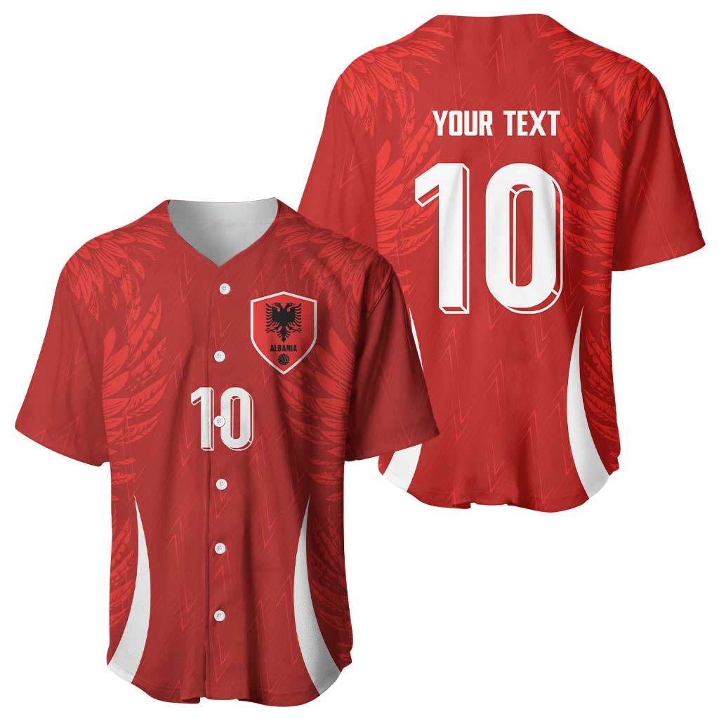 Custom Albania National Football Baseball Jersey The Wings Sporty Style - Wonder Print Shop