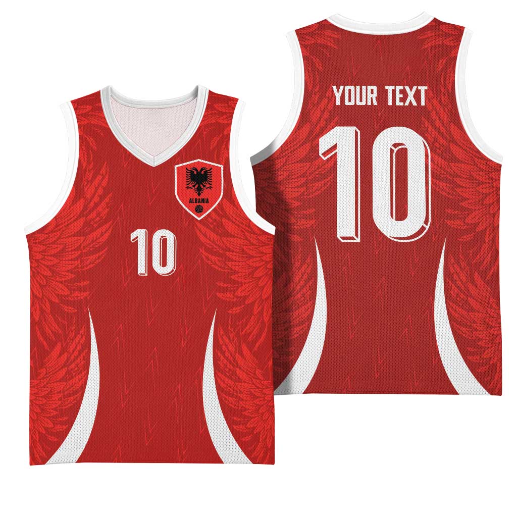 Custom Albania National Football Basketball Jersey The Wings Sporty Style - Wonder Print Shop