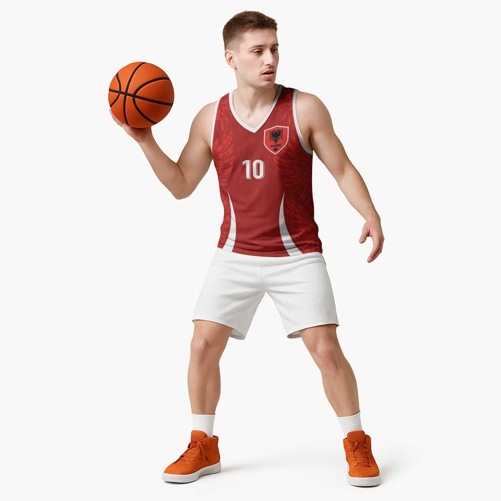 Custom Albania National Football Basketball Jersey The Wings Sporty Style - Wonder Print Shop