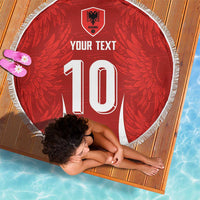 Custom Albania National Football Beach Blanket The Wings Sporty Style - Wonder Print Shop