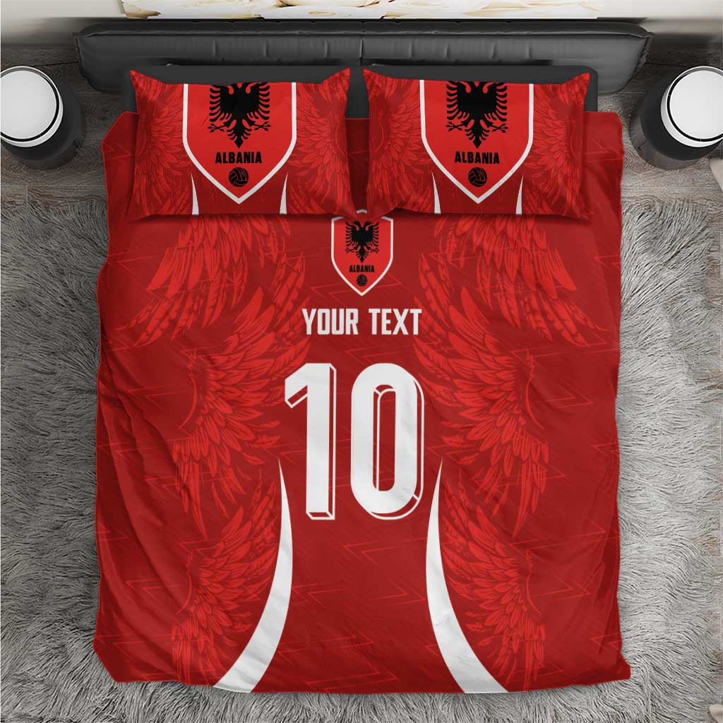 Custom Albania National Football Bedding Set The Wings Sporty Style - Wonder Print Shop