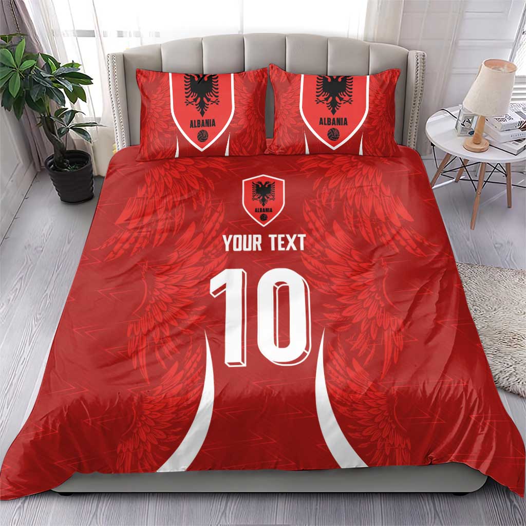 Custom Albania National Football Bedding Set The Wings Sporty Style - Wonder Print Shop