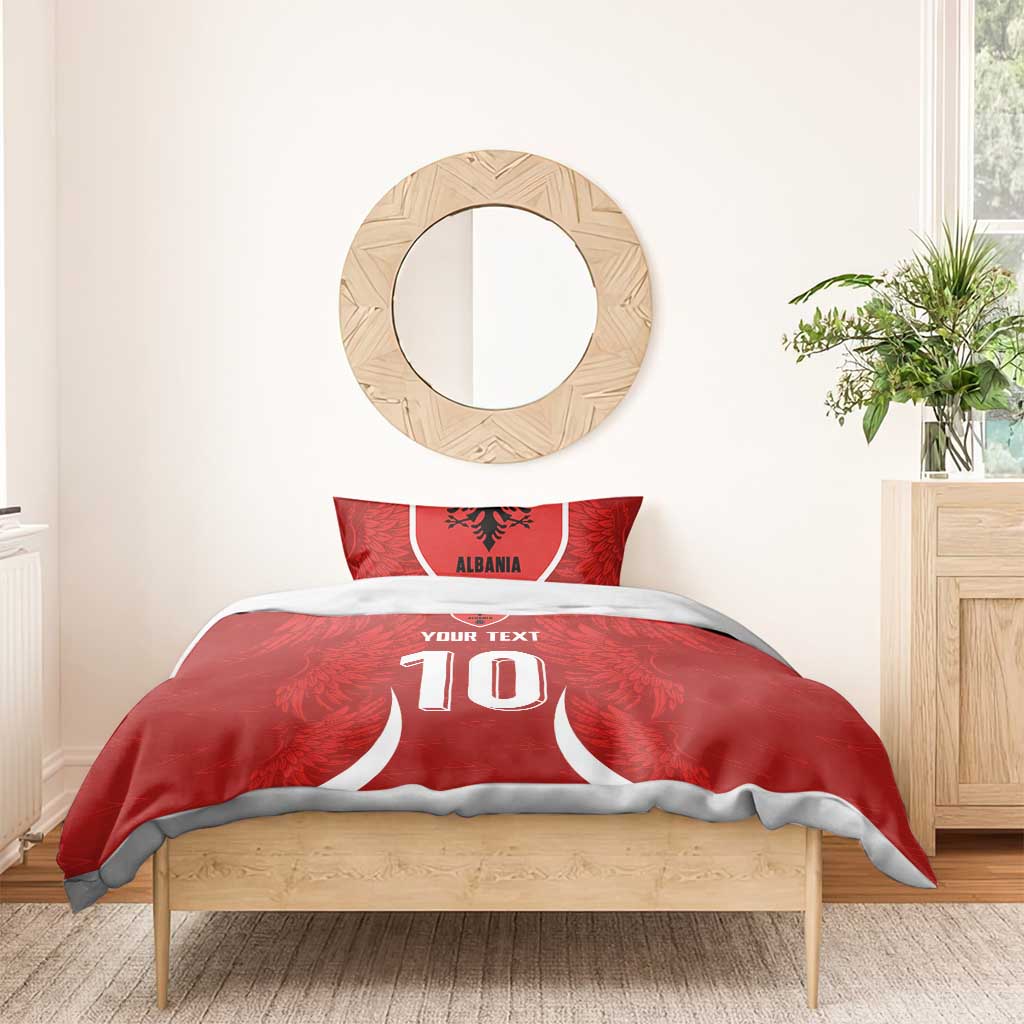 Custom Albania National Football Bedding Set The Wings Sporty Style - Wonder Print Shop