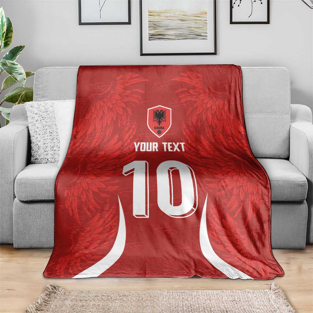 Custom Albania National Football Blanket The Wings Sporty Style - Wonder Print Shop