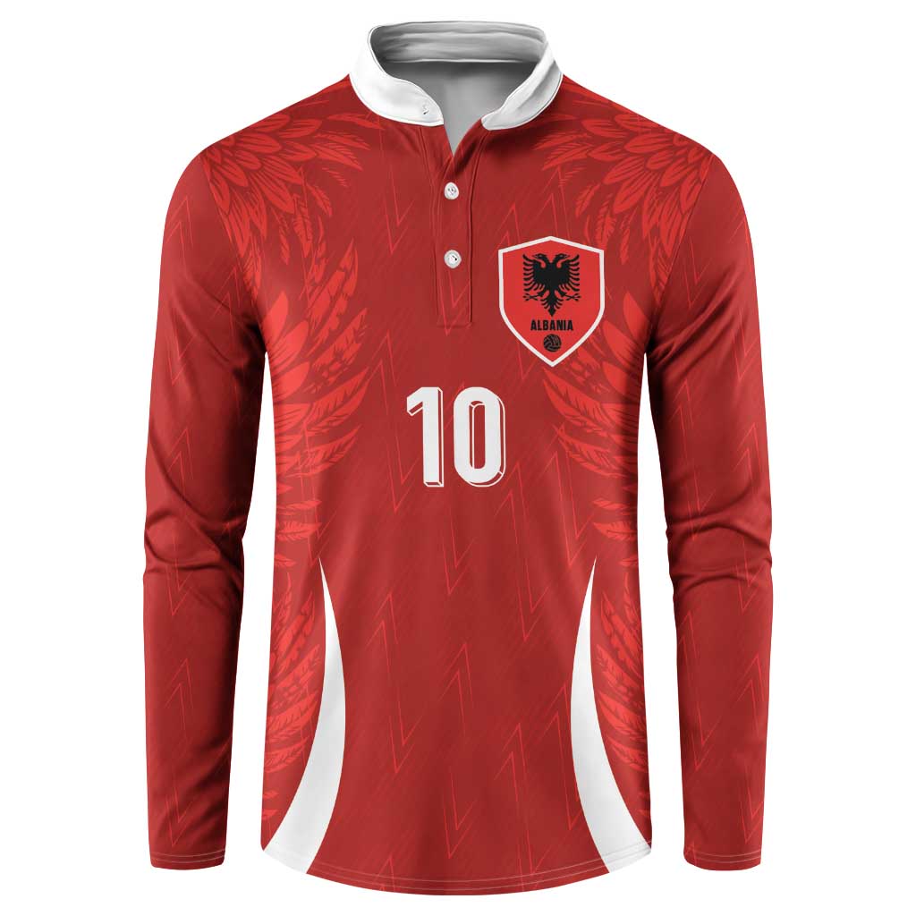 Custom Albania National Football Button Sweatshirt The Wings Sporty Style - Wonder Print Shop