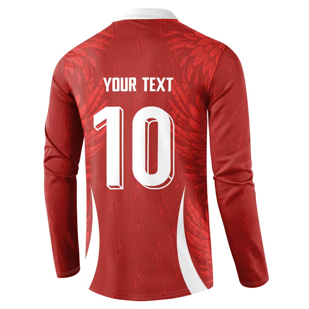 Custom Albania National Football Button Sweatshirt The Wings Sporty Style - Wonder Print Shop