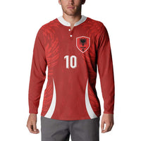 Custom Albania National Football Button Sweatshirt The Wings Sporty Style - Wonder Print Shop