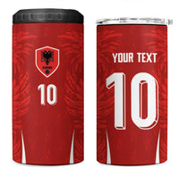 Custom Albania National Football 4 in 1 Can Cooler Tumbler The Wings Sporty Style - Wonder Print Shop
