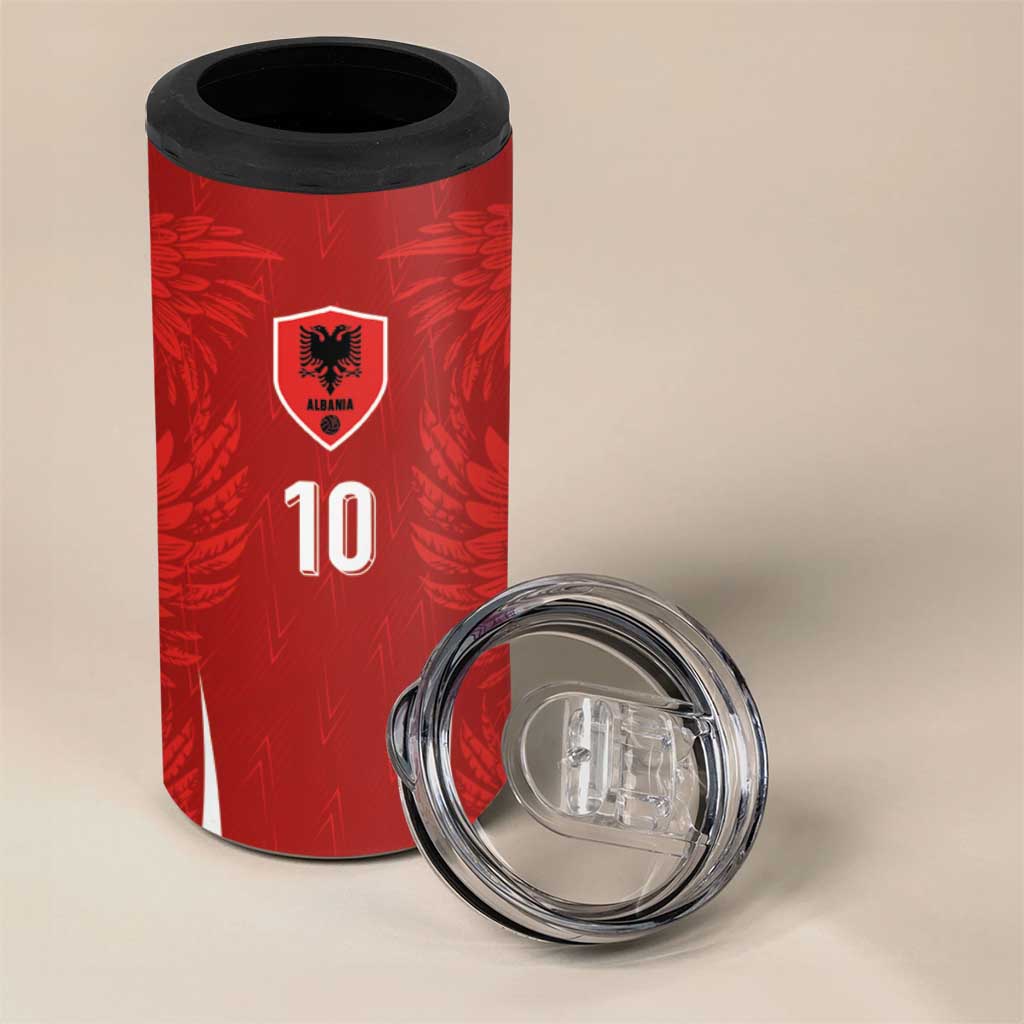 Custom Albania National Football 4 in 1 Can Cooler Tumbler The Wings Sporty Style - Wonder Print Shop