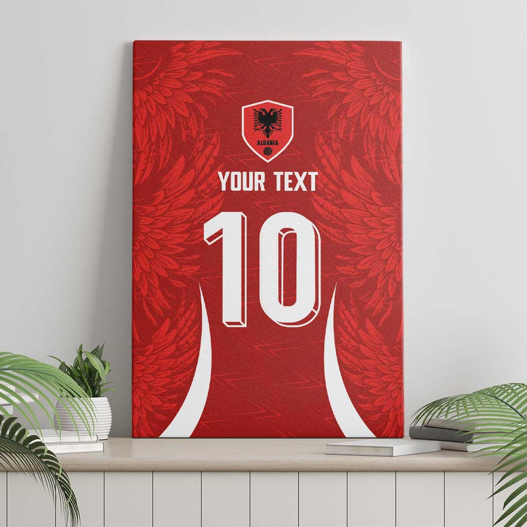 Custom Albania National Football Canvas Wall Art The Wings Sporty Style - Wonder Print Shop