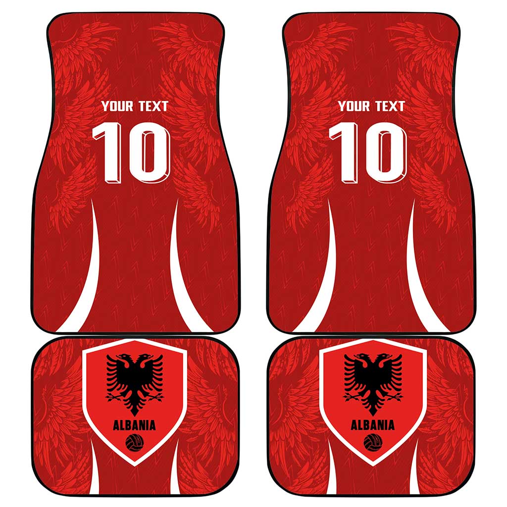 Custom Albania National Football Car Mats The Wings Sporty Style - Wonder Print Shop