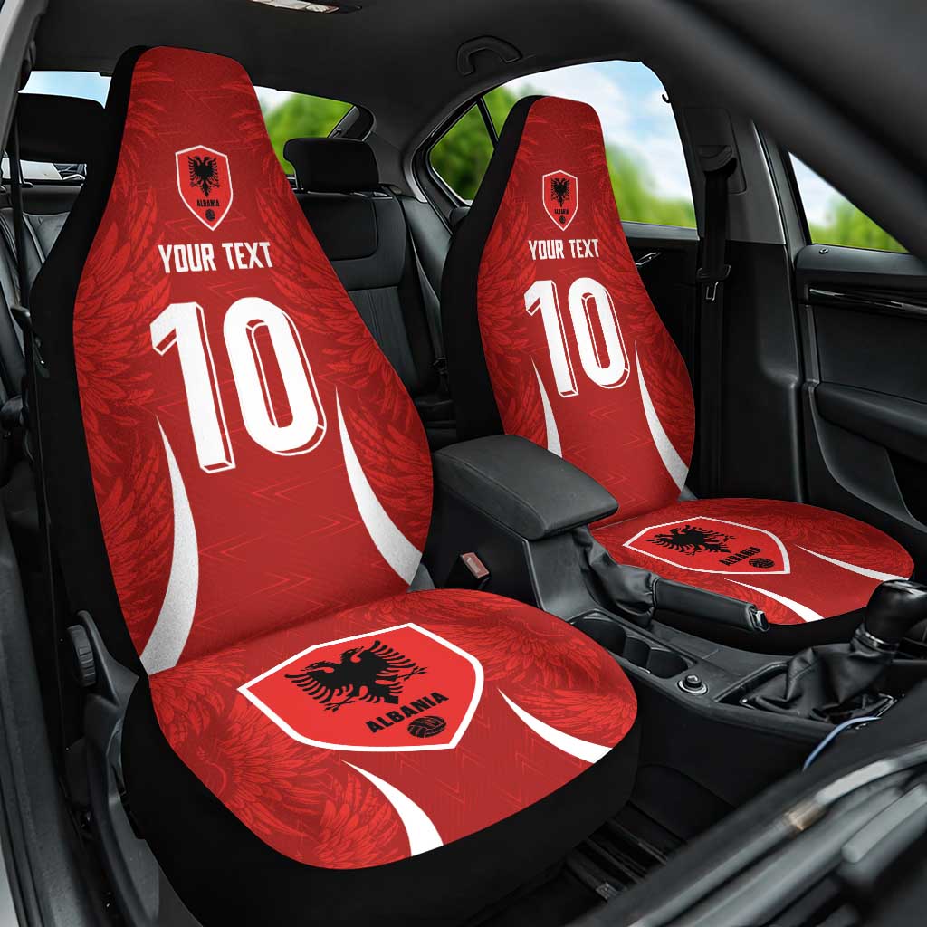 Custom Albania National Football Car Seat Cover The Wings Sporty Style - Wonder Print Shop