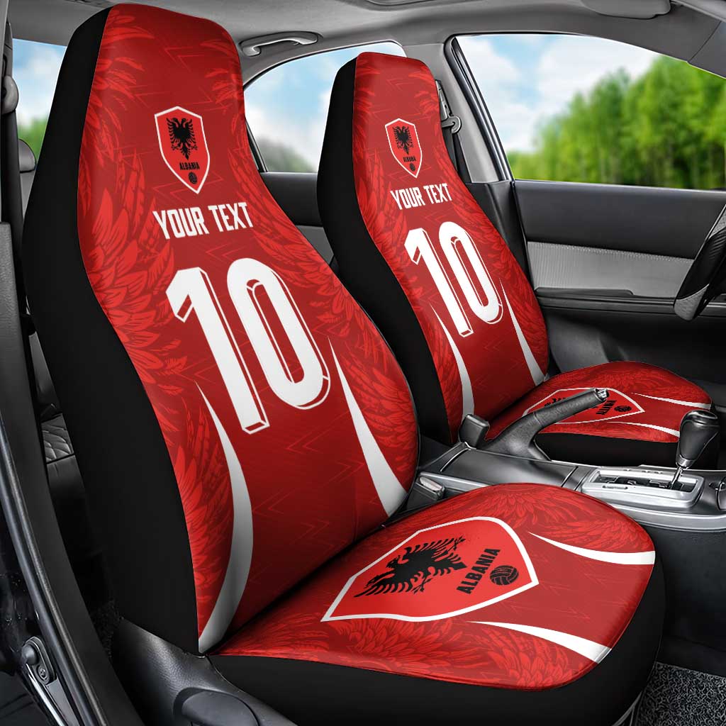 Custom Albania National Football Car Seat Cover The Wings Sporty Style - Wonder Print Shop