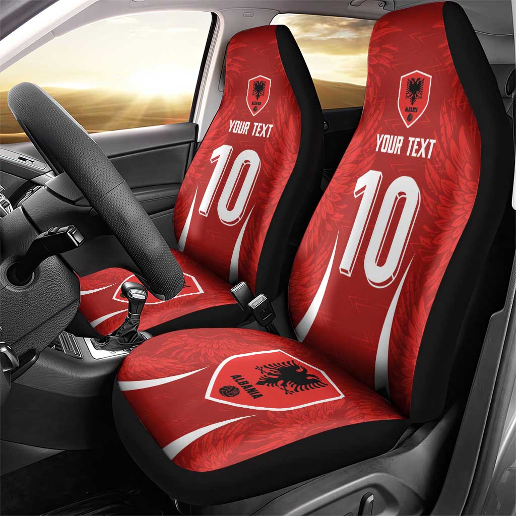 Custom Albania National Football Car Seat Cover The Wings Sporty Style - Wonder Print Shop