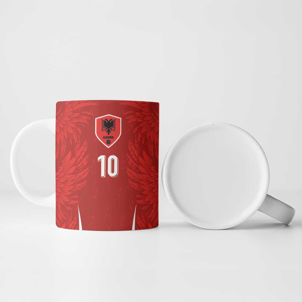 Custom Albania National Football Ceramic Mug The Wings Sporty Style - Wonder Print Shop