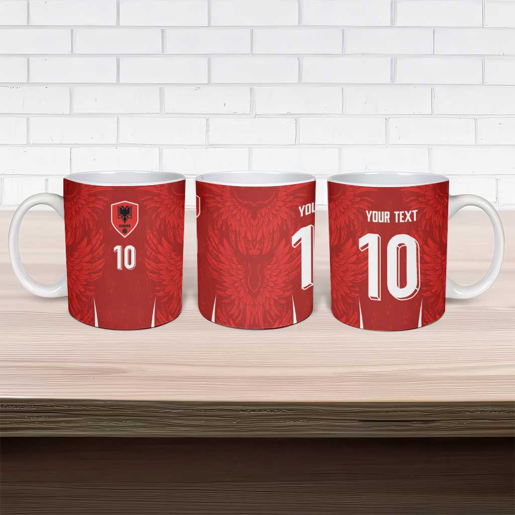 Custom Albania National Football Ceramic Mug The Wings Sporty Style - Wonder Print Shop