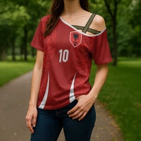 Custom Albania National Football Cross Shoulder Shirt The Wings Sporty Style - Wonder Print Shop