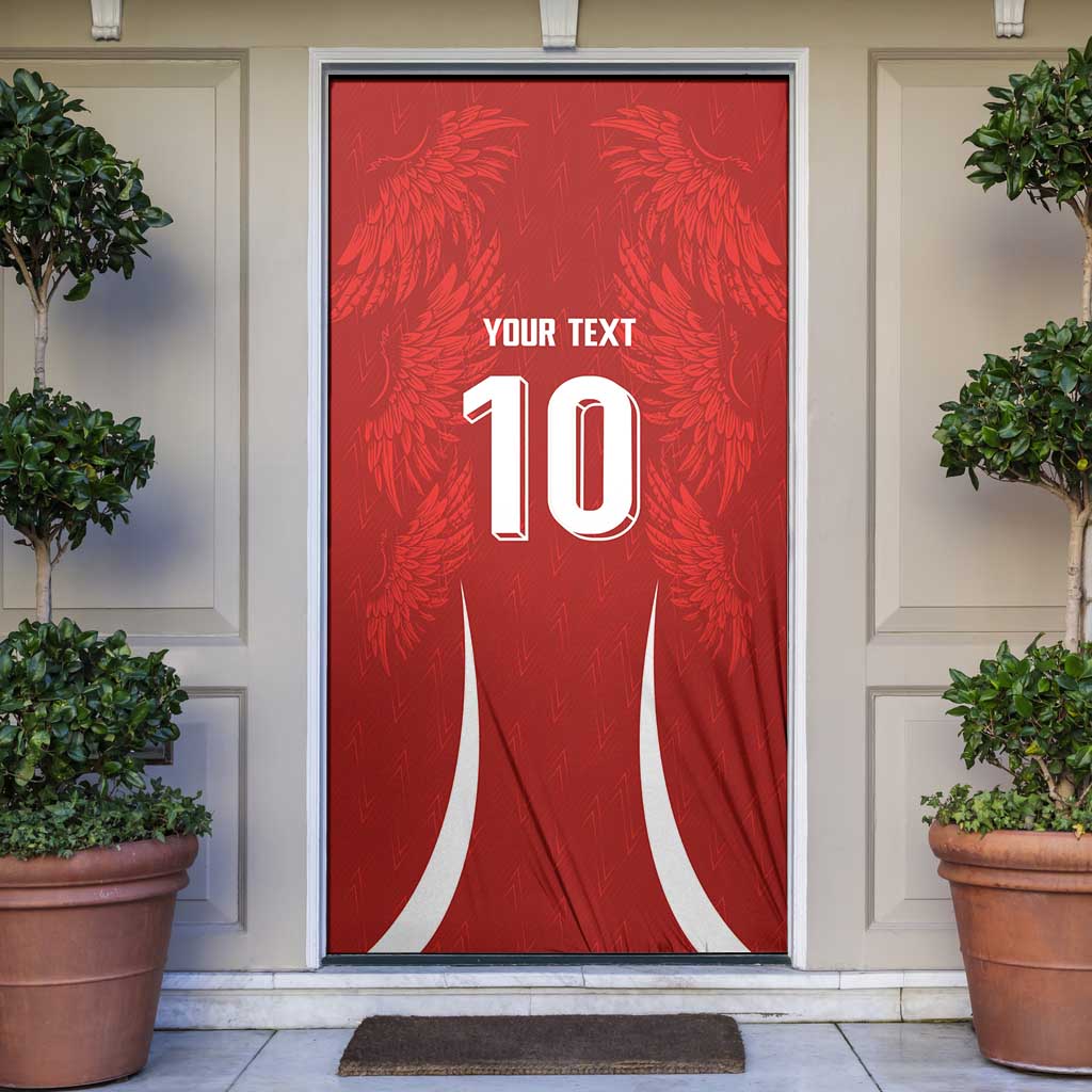 Custom Albania National Football Door Cover The Wings Sporty Style - Wonder Print Shop