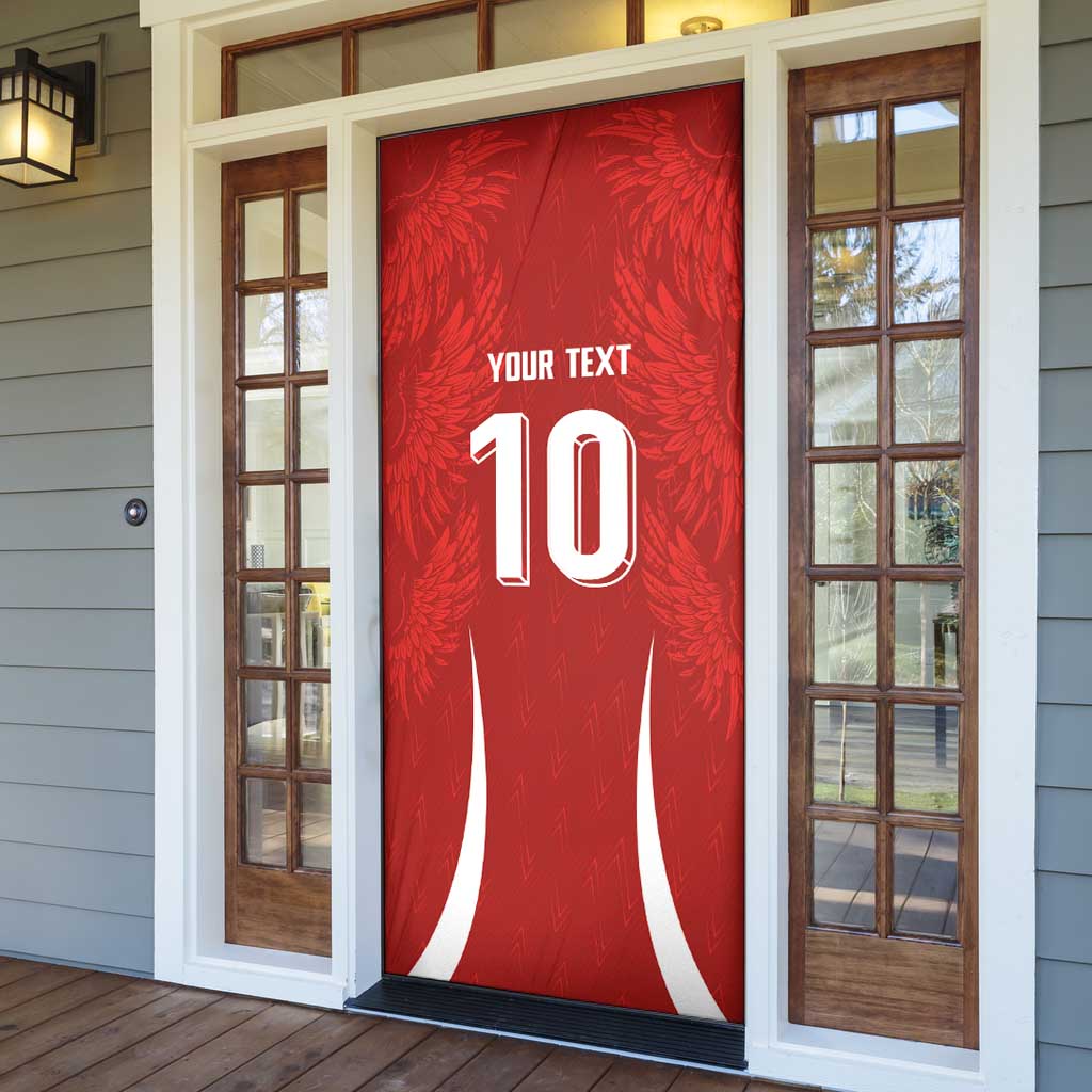 Custom Albania National Football Door Cover The Wings Sporty Style - Wonder Print Shop