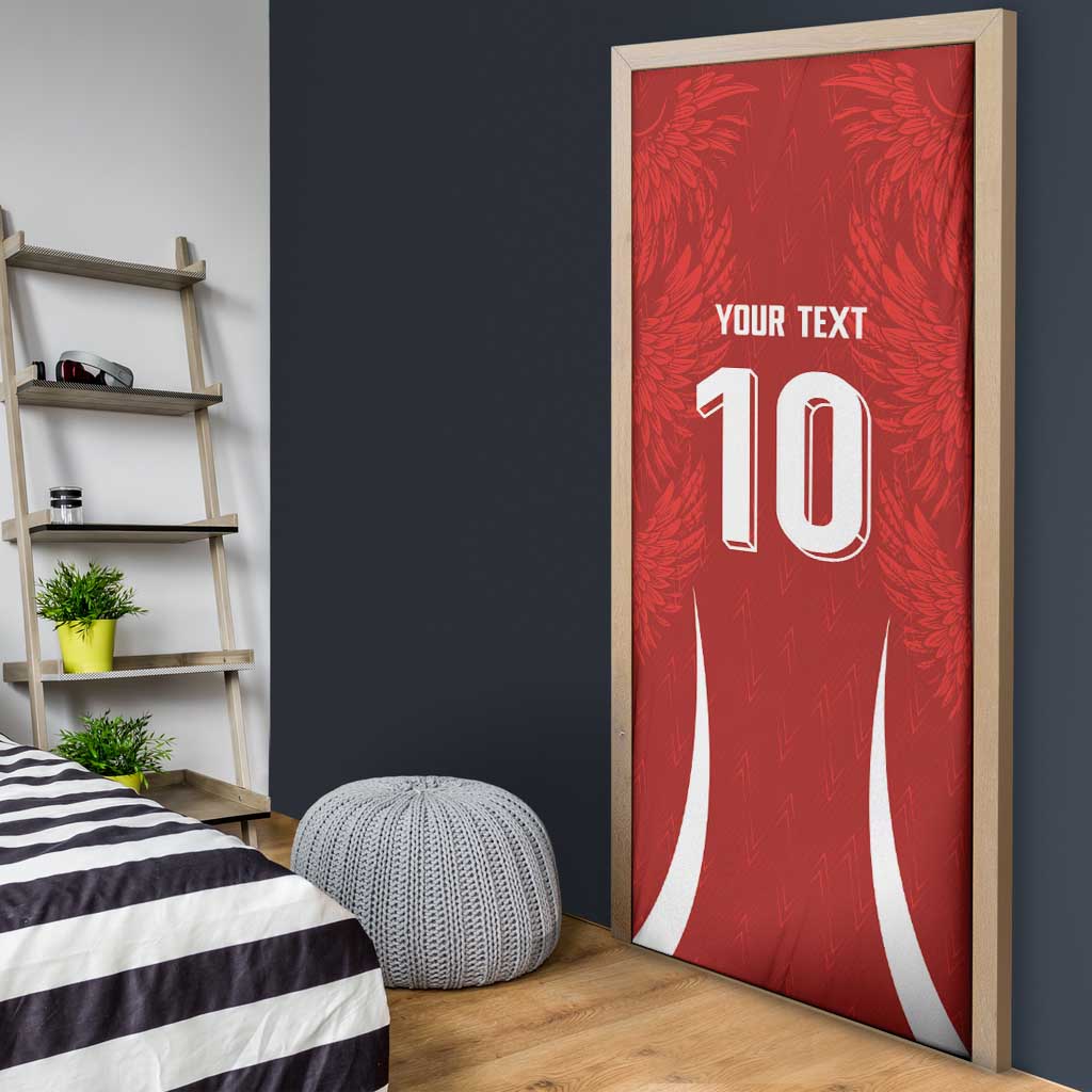 Custom Albania National Football Door Cover The Wings Sporty Style - Wonder Print Shop