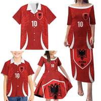 Custom Albania National Football Family Matching Puletasi and Hawaiian Shirt The Wings Sporty Style - Wonder Print Shop