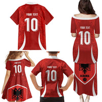 Custom Albania National Football Family Matching Puletasi and Hawaiian Shirt The Wings Sporty Style - Wonder Print Shop
