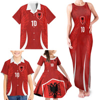 Custom Albania National Football Family Matching Tank Maxi Dress and Hawaiian Shirt The Wings Sporty Style - Wonder Print Shop