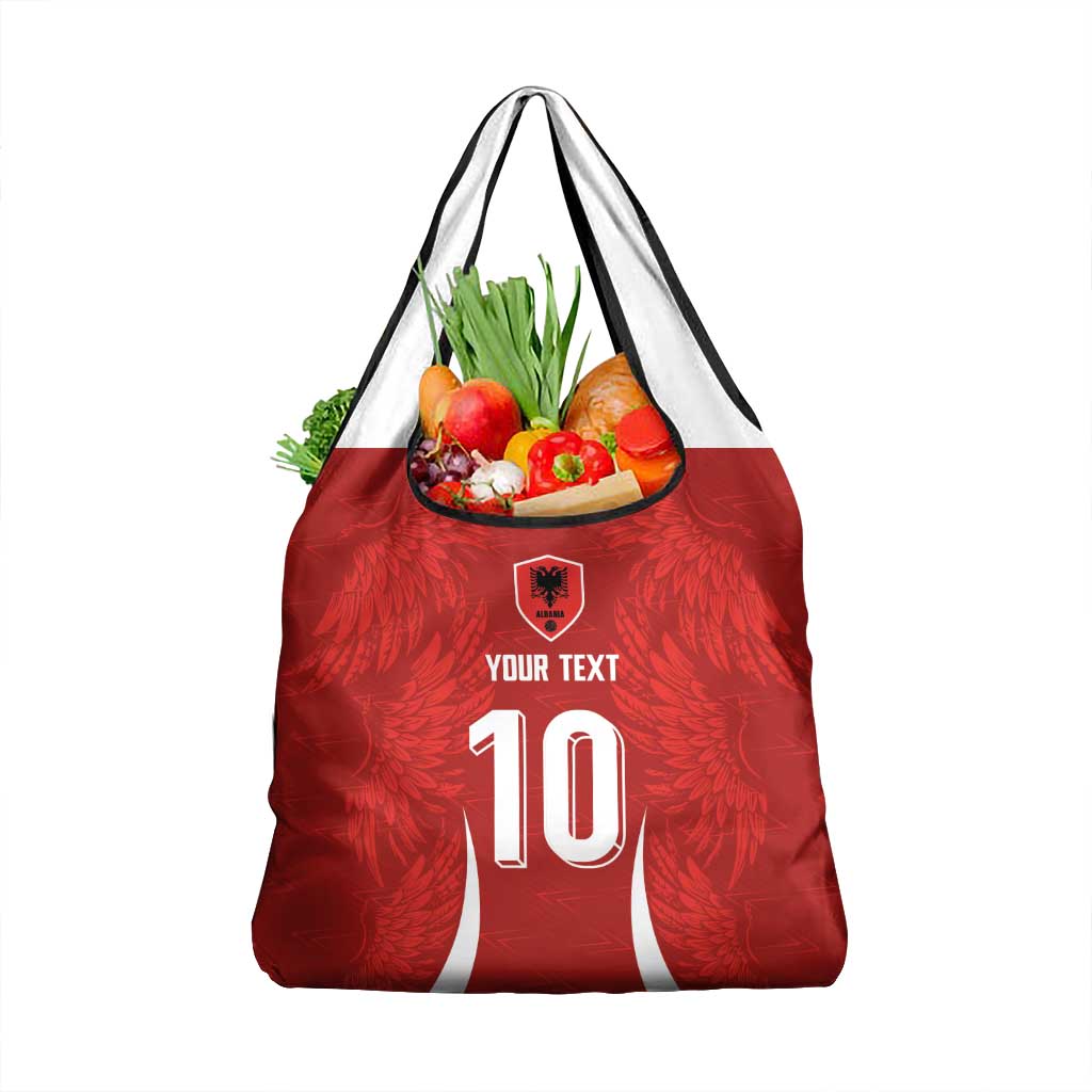 Custom Albania National Football Grocery Bag The Wings Sporty Style - Wonder Print Shop