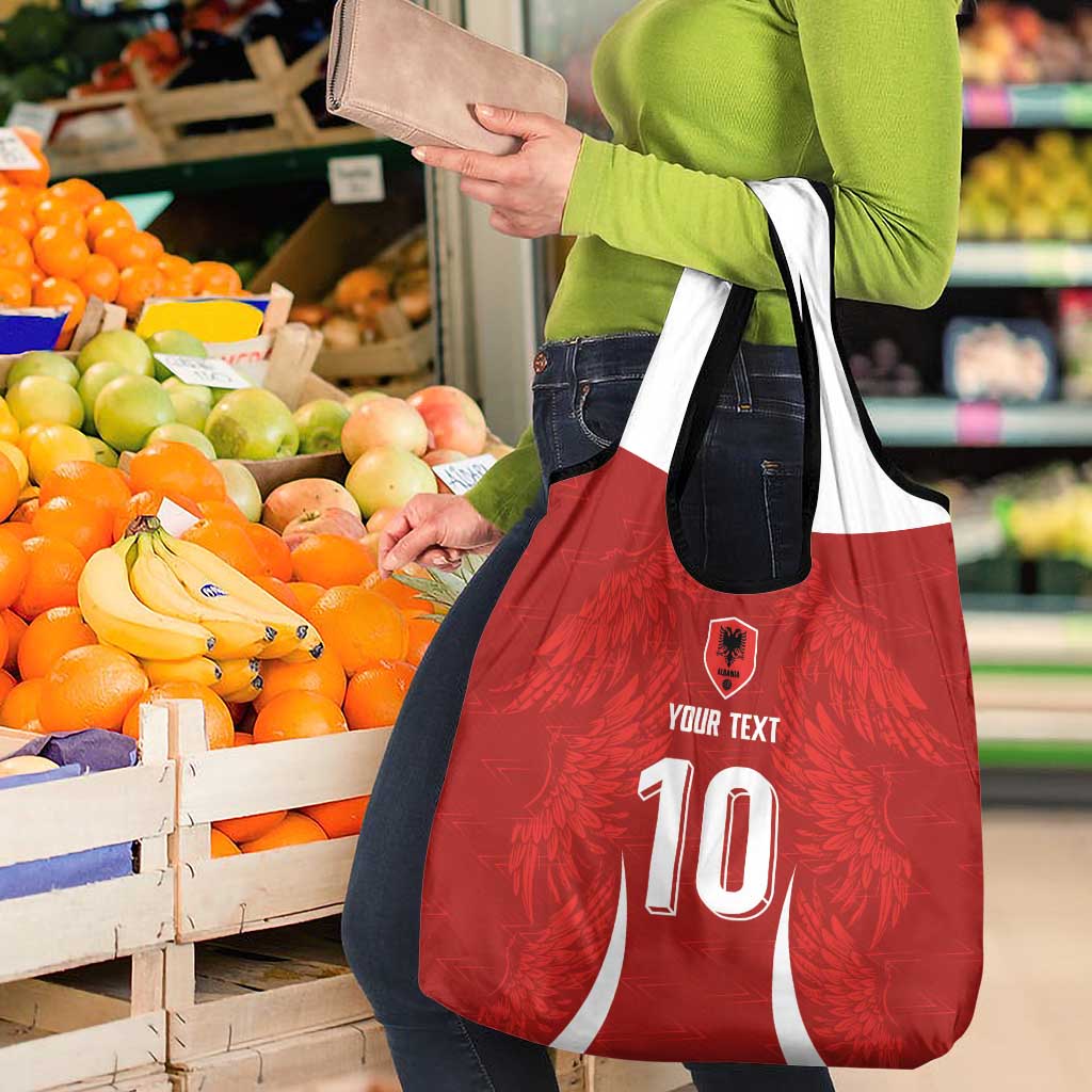 Custom Albania National Football Grocery Bag The Wings Sporty Style - Wonder Print Shop