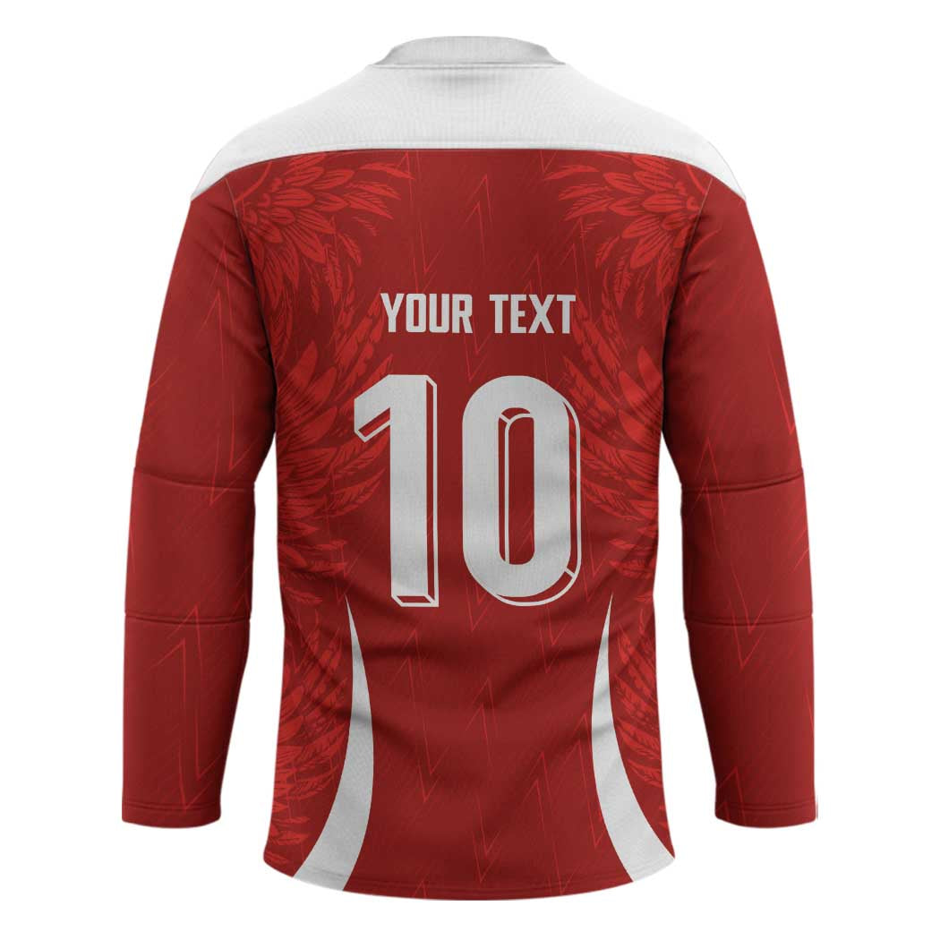 Custom Albania National Football Hockey Jersey The Wings Sporty Style - Wonder Print Shop