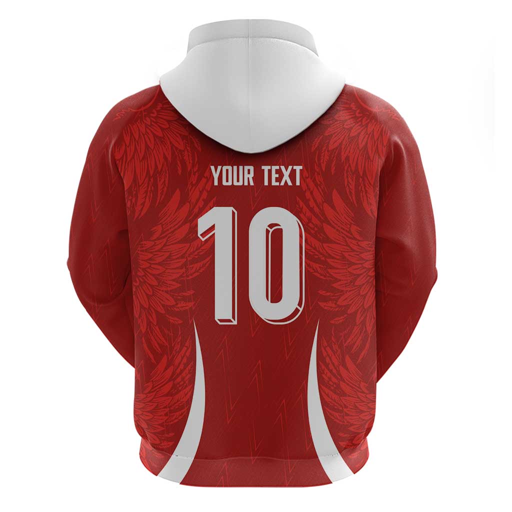 Custom Albania National Football Hoodie The Wings Sporty Style - Wonder Print Shop